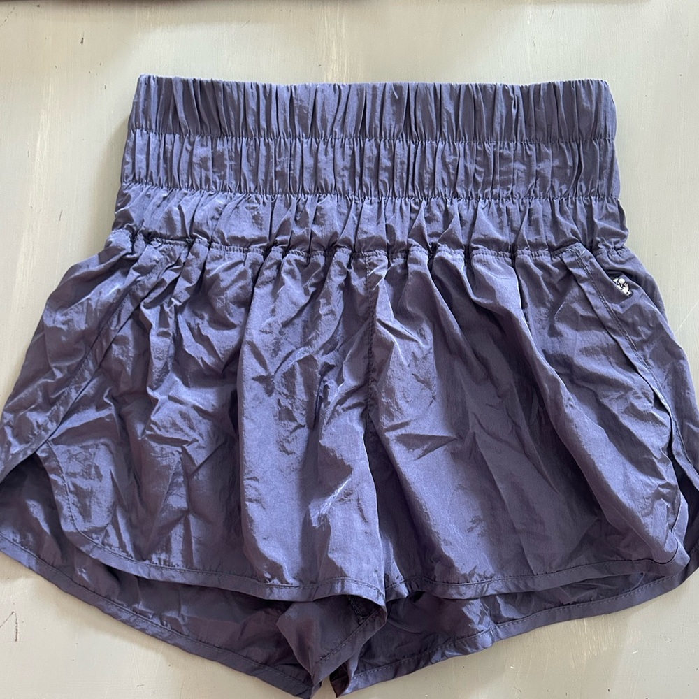 Purple free people movement the way home shorts size small